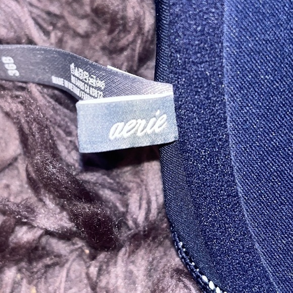 Aerie Navy Push-up Swimsuit high waisted bottoms size s/p. 36B - Picture 6 of 9